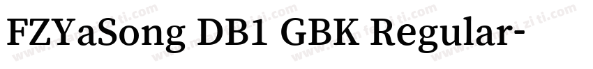 FZYaSong DB1 GBK Regular字体转换